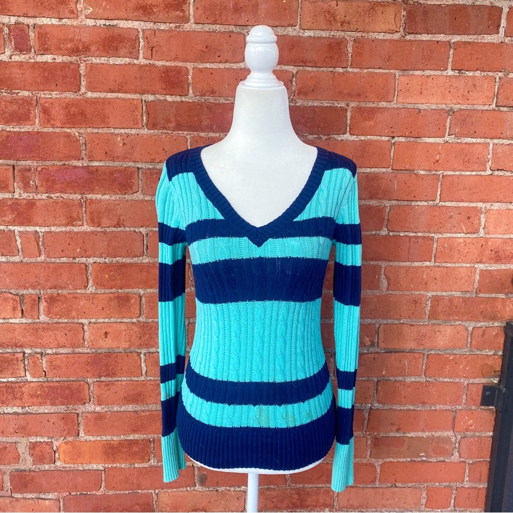 Y2K striped sweater